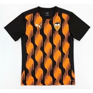 Valencia CF Jersey Mens Medium Orange Soccer Football Puma DRYCELL Pre Match
